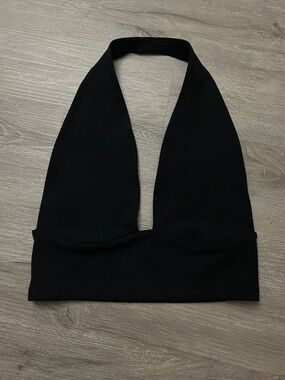 wild fable Black Halter Crop Top
